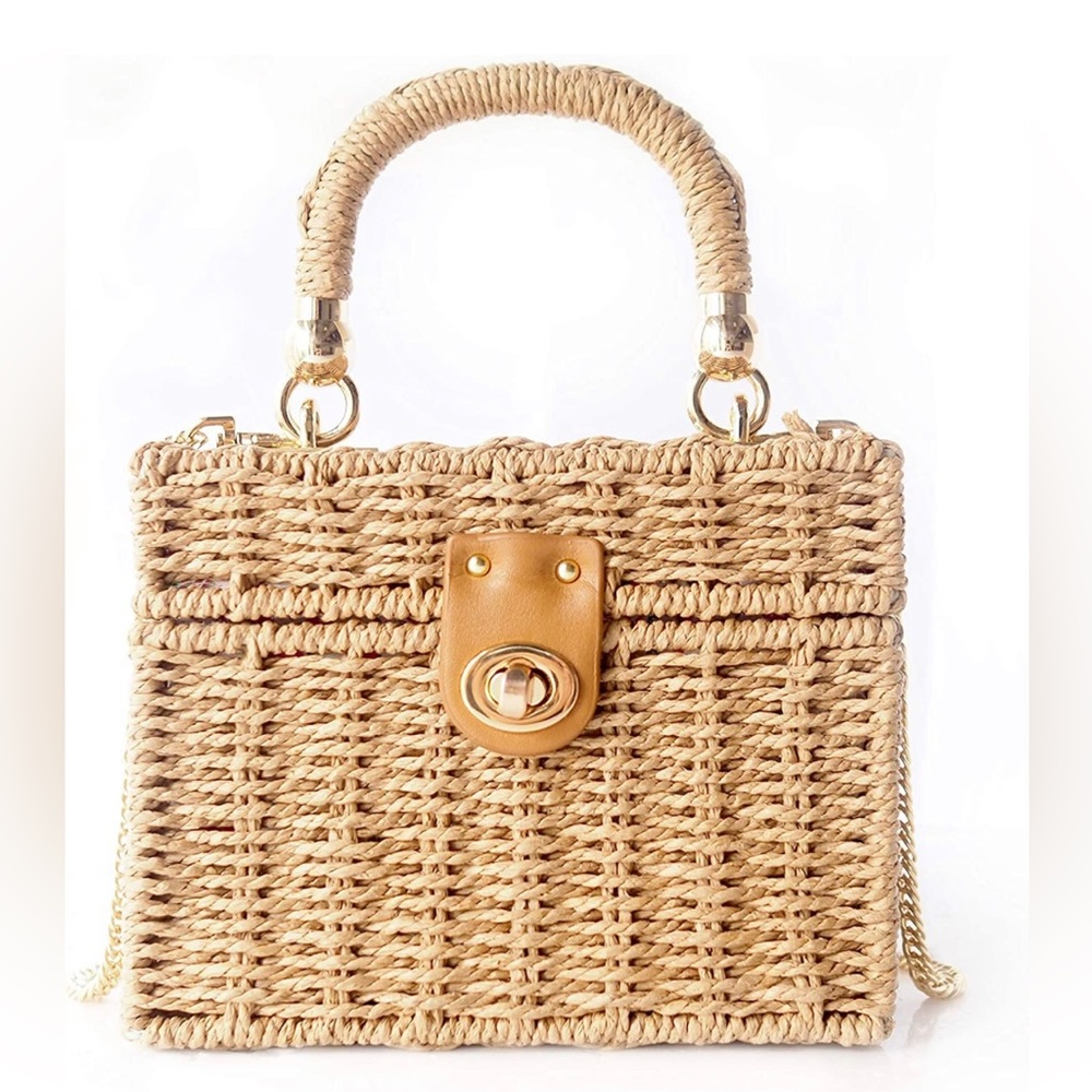 Cream Straw Bag
